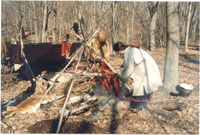 Drying Fish at the 1999 Bailley Homestead/Indiana Dunes Fall Harvest Festival.